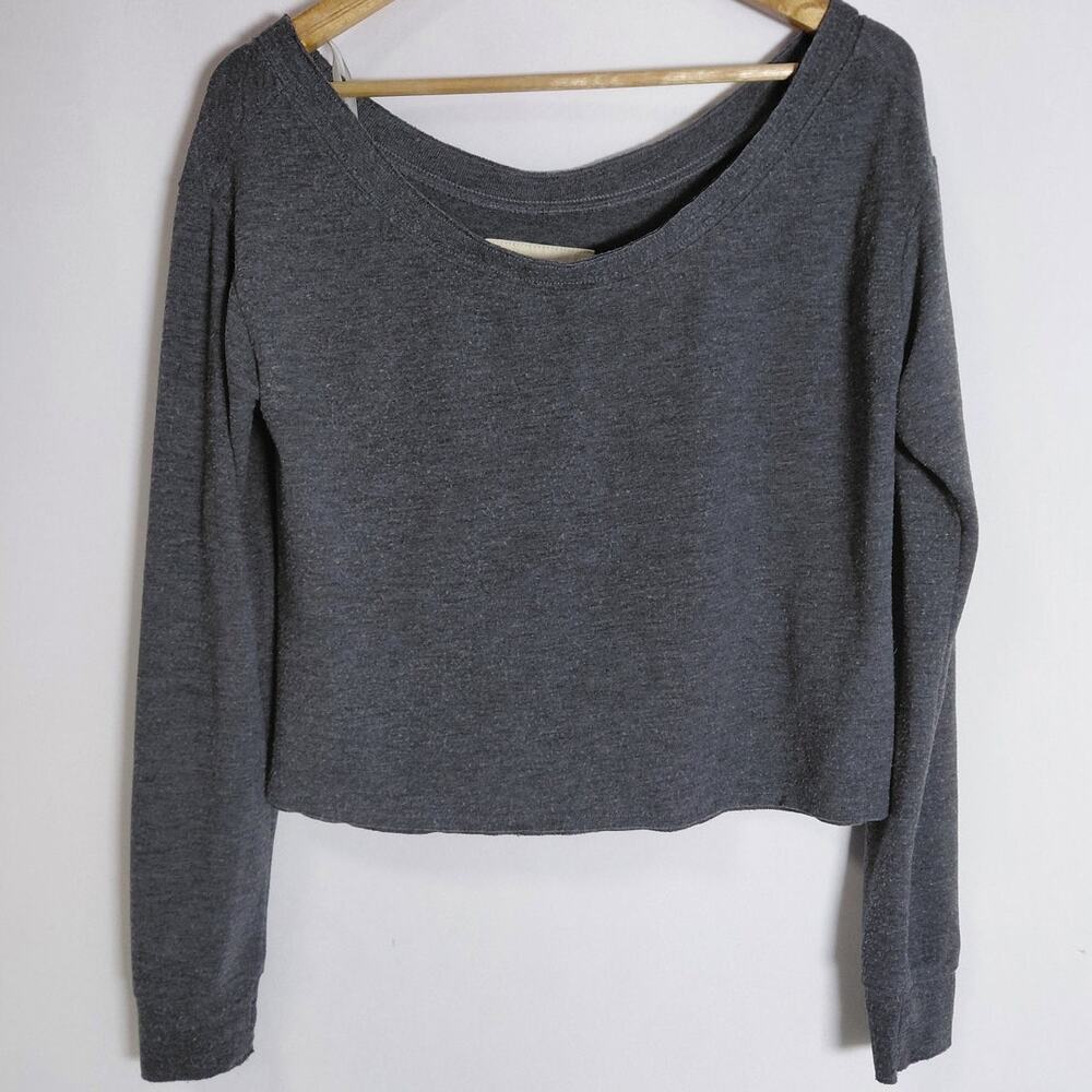 HOLLISTER CALIFORNIA Hollister Gray Knit Sweater Top Solid Long Sleeve Size S